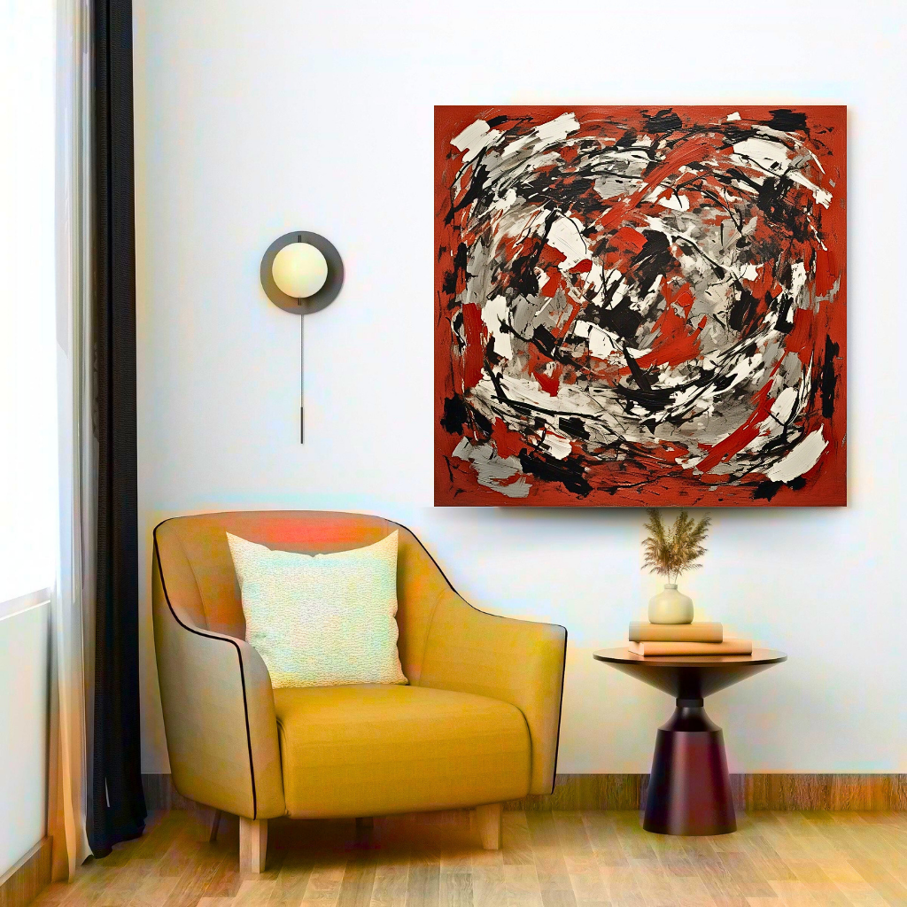 Red Terrain Awakening (Inspired by Indian Red Ground) -  Abstract Art