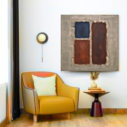 Nocturnal Bloom (Inspired by No. 61 (Rust and Blue)) -  Abstract Art