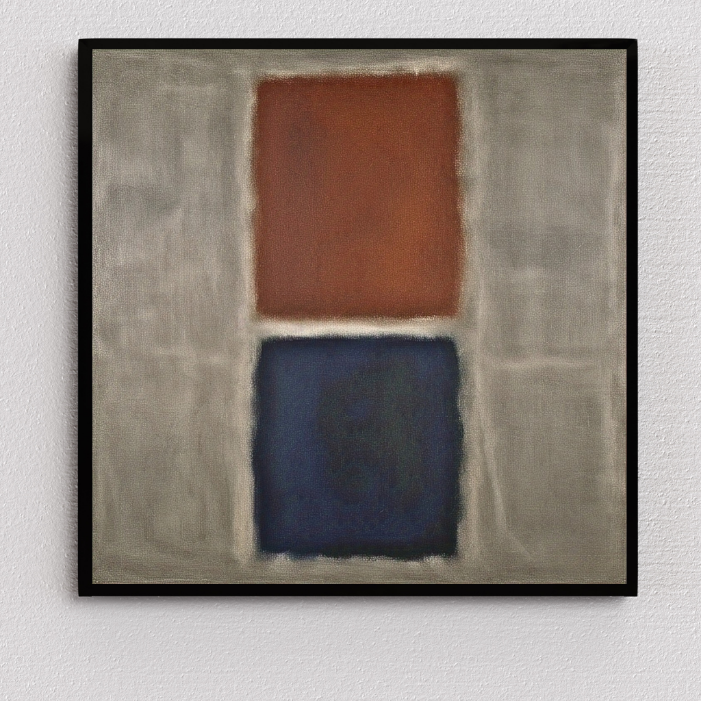 Blue Ember Glow (Inspired by No. 61 (Rust and Blue)) -  Abstract Art