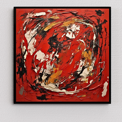 Scarlet Vortex (Inspired by Indian Red Ground) -  Abstract Art