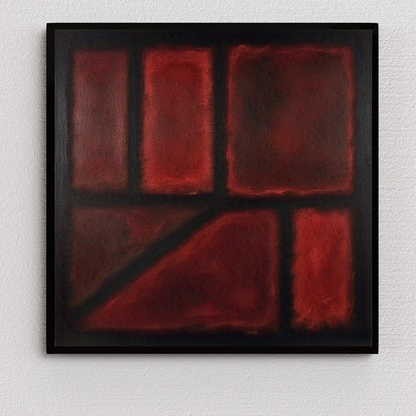 Seven Darks in Red-  Abstract Art