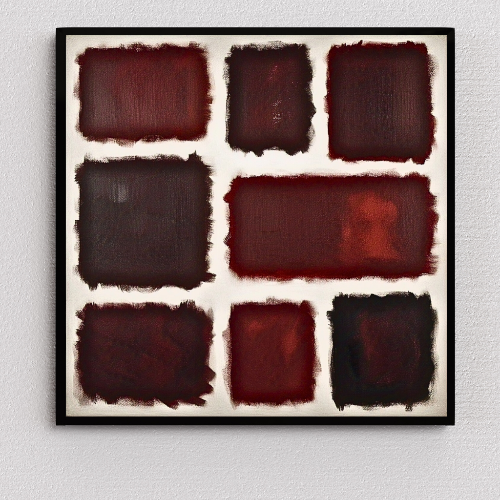 Eight Darks in White -  Abstract Art