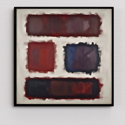 Four Darks in White -  Abstract Art
