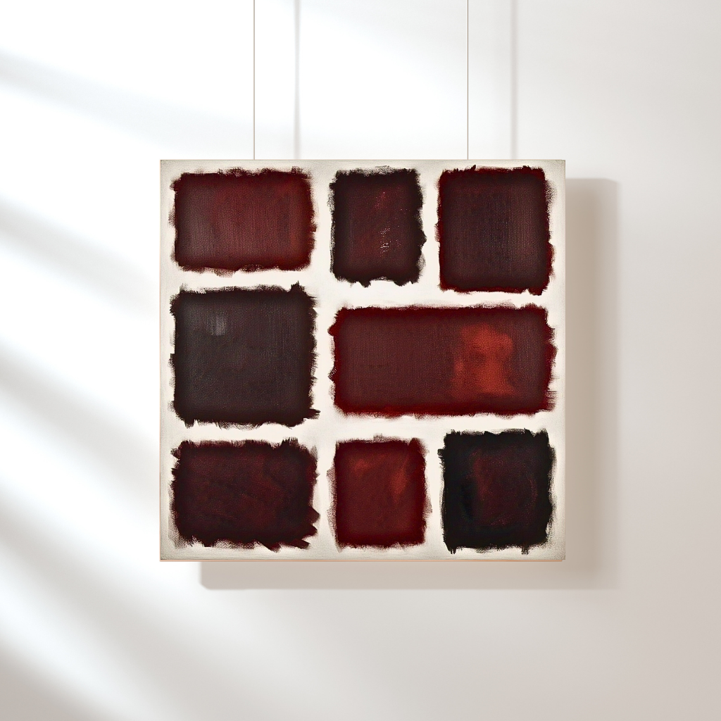 Eight Darks in White -  Abstract Art