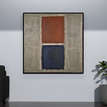 Blue Ember Glow (Inspired by No. 61 (Rust and Blue)) -  Abstract Art