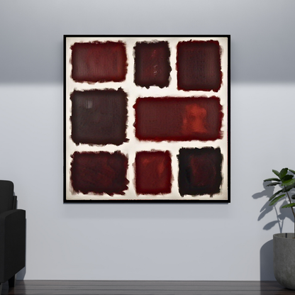 Eight Darks in White -  Abstract Art