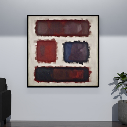 Four Darks in White -  Abstract Art