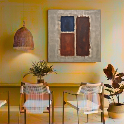 Nocturnal Bloom (Inspired by No. 61 (Rust and Blue)) -  Abstract Art