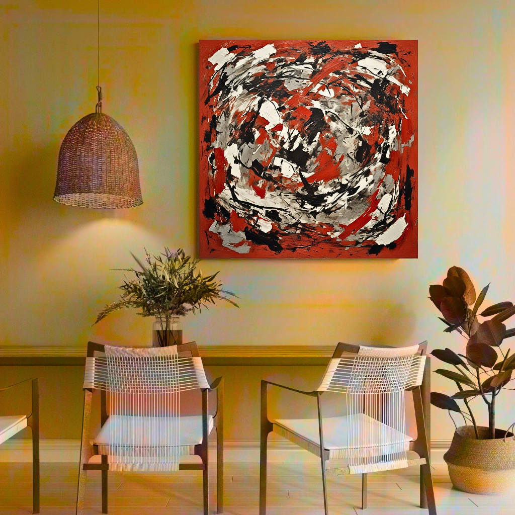 Red Terrain Awakening (Inspired by Indian Red Ground) -  Abstract Art