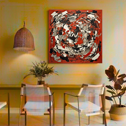 Red Terrain Awakening (Inspired by Indian Red Ground) -  Abstract Art