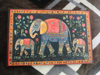 Customer photo of Madhubani Painting Art | Elephant Family- Strength and unity | Indian Folk Art