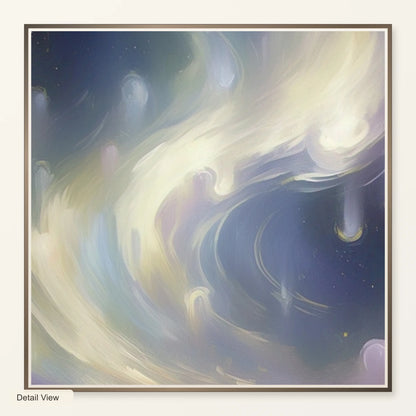 Auroral Fade Soft Abstract Painting Featuring Delicate artwork detail view