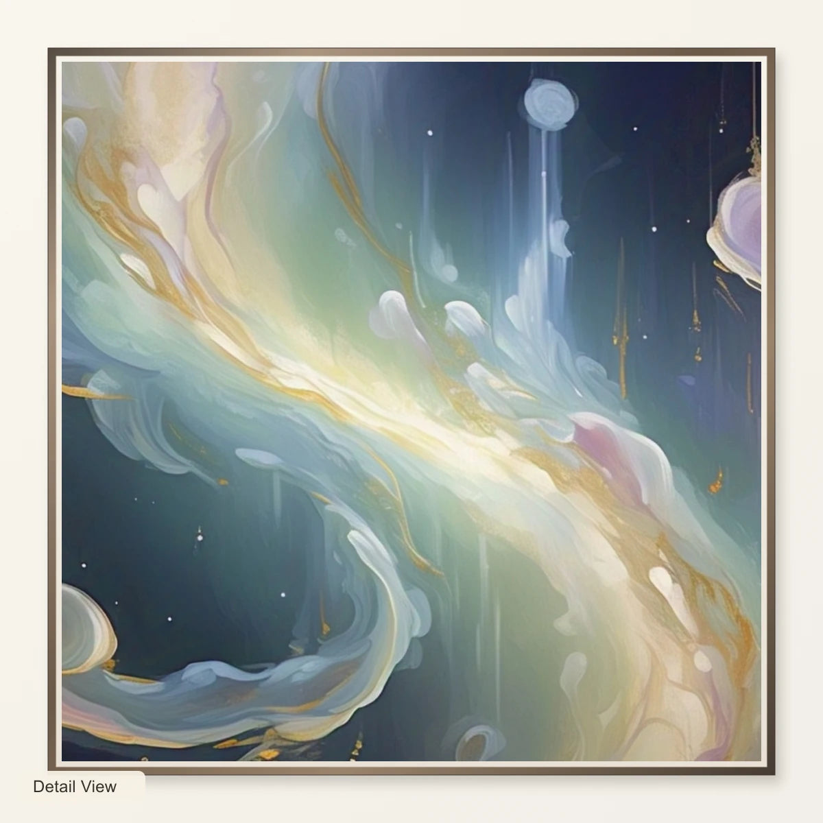 Auroral Fade Soft Abstract Painting Featuring Delicate II artwork detail view