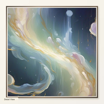 Auroral Fade Soft Abstract Painting Featuring Delicate II artwork detail view