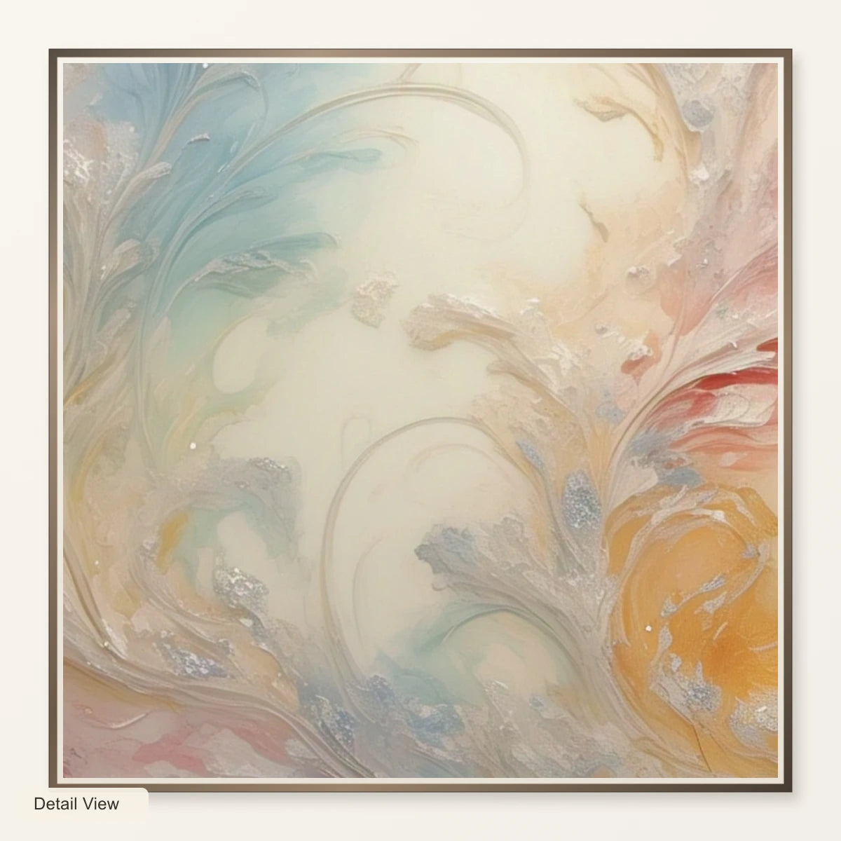 Auroral Fade Soft Abstract Painting Featuring Delicate III artwork detail view