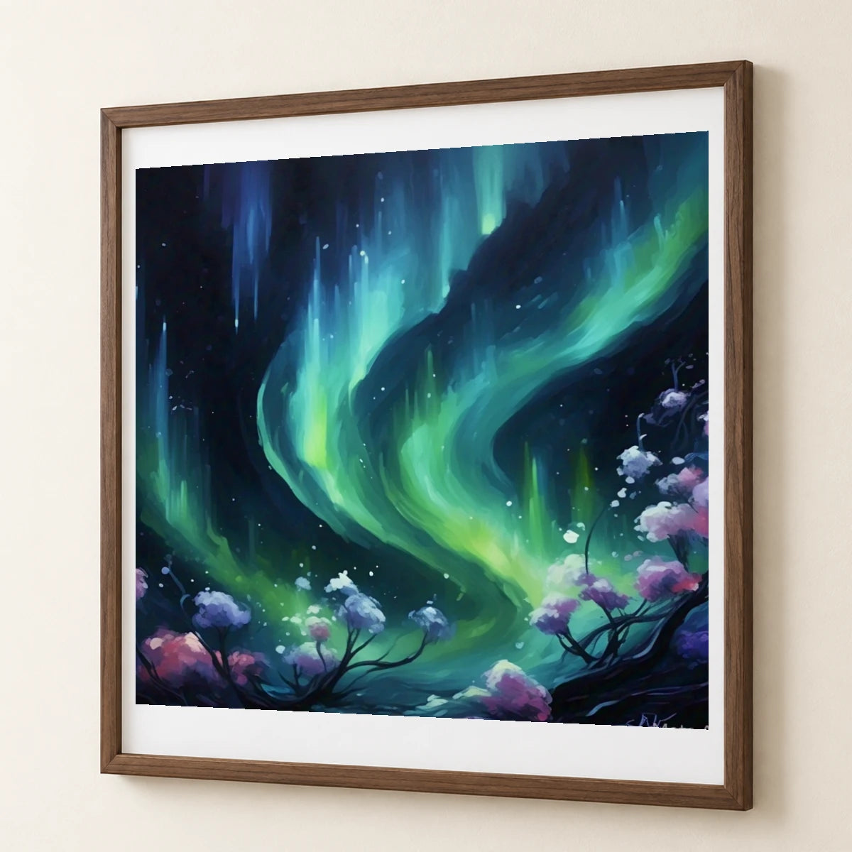 Auroral Fade Soft Abstract Painting Featuring Delicate IV abstract art print by SaamCrafts