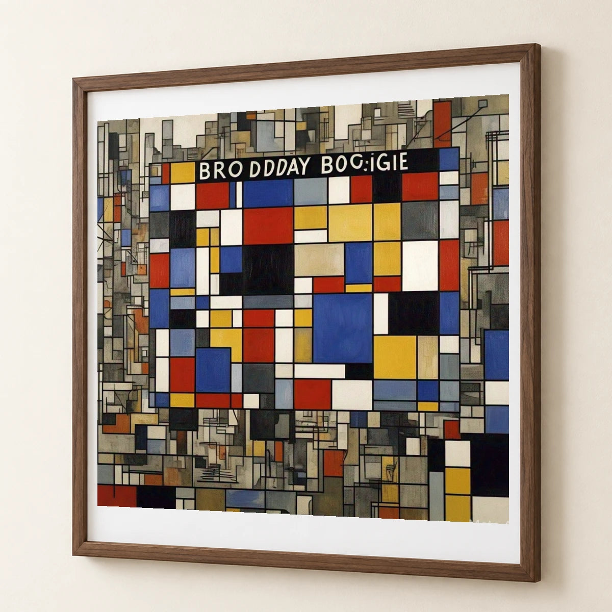 Broadway Boogie Woogie 1942 1943 A Vibrant Dynamic abstract art print by SaamCrafts