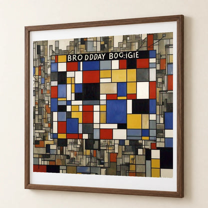 Broadway Boogie Woogie 1942 1943 A Vibrant Dynamic abstract art print by SaamCrafts