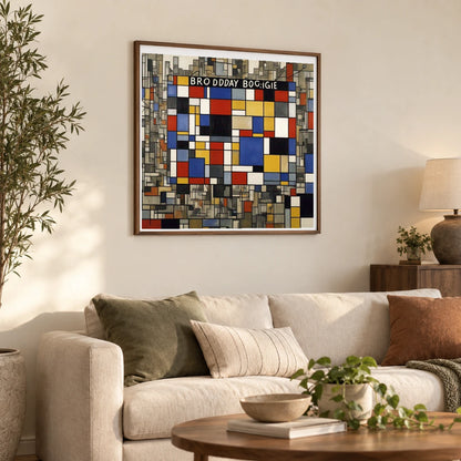 Broadway Boogie Woogie 1942 1943 A Vibrant Dynamic shown in a styled interior