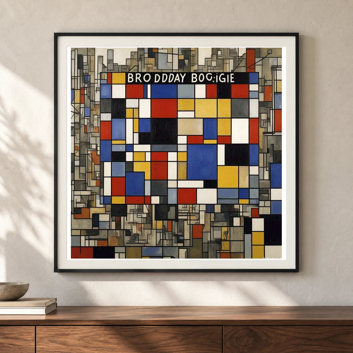 Broadway Boogie Woogie 1942 1943 A Vibrant Dynamic shown in a styled interior
