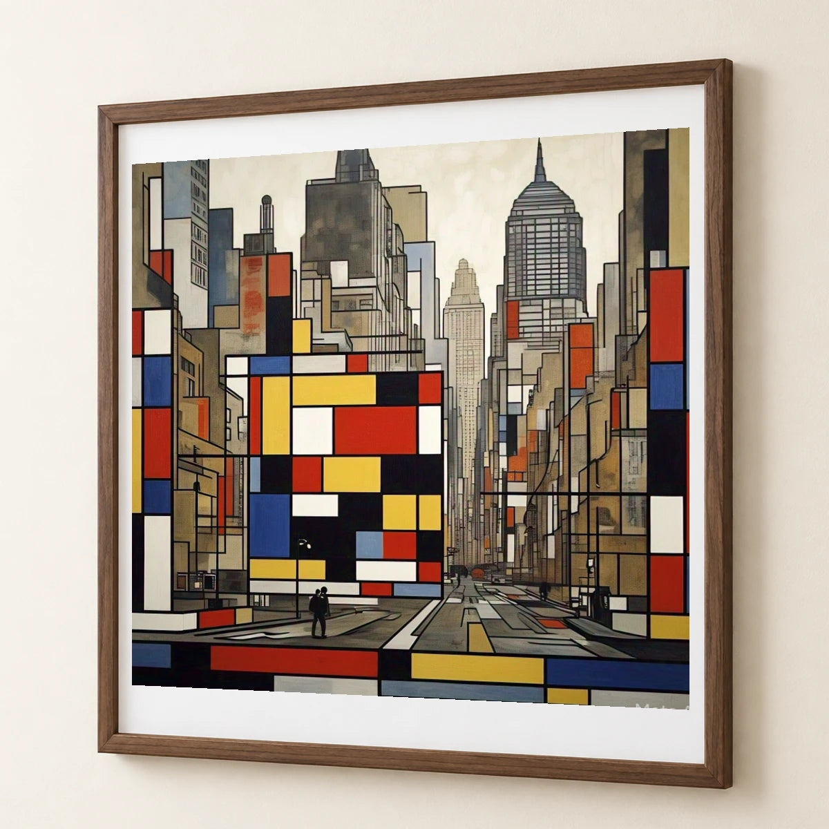 Broadway Boogie Woogie 1942 1943 A Vibrant Dynamic II abstract art print by SaamCrafts