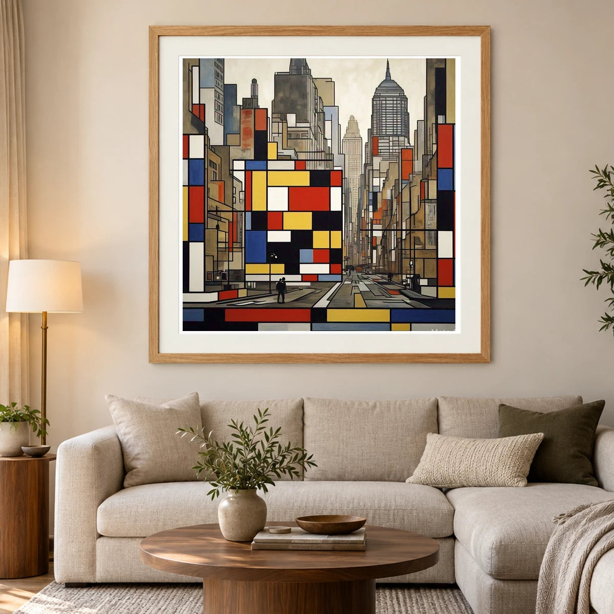 Broadway Boogie Woogie 1942 1943 A Vibrant Dynamic II abstract art print by SaamCrafts