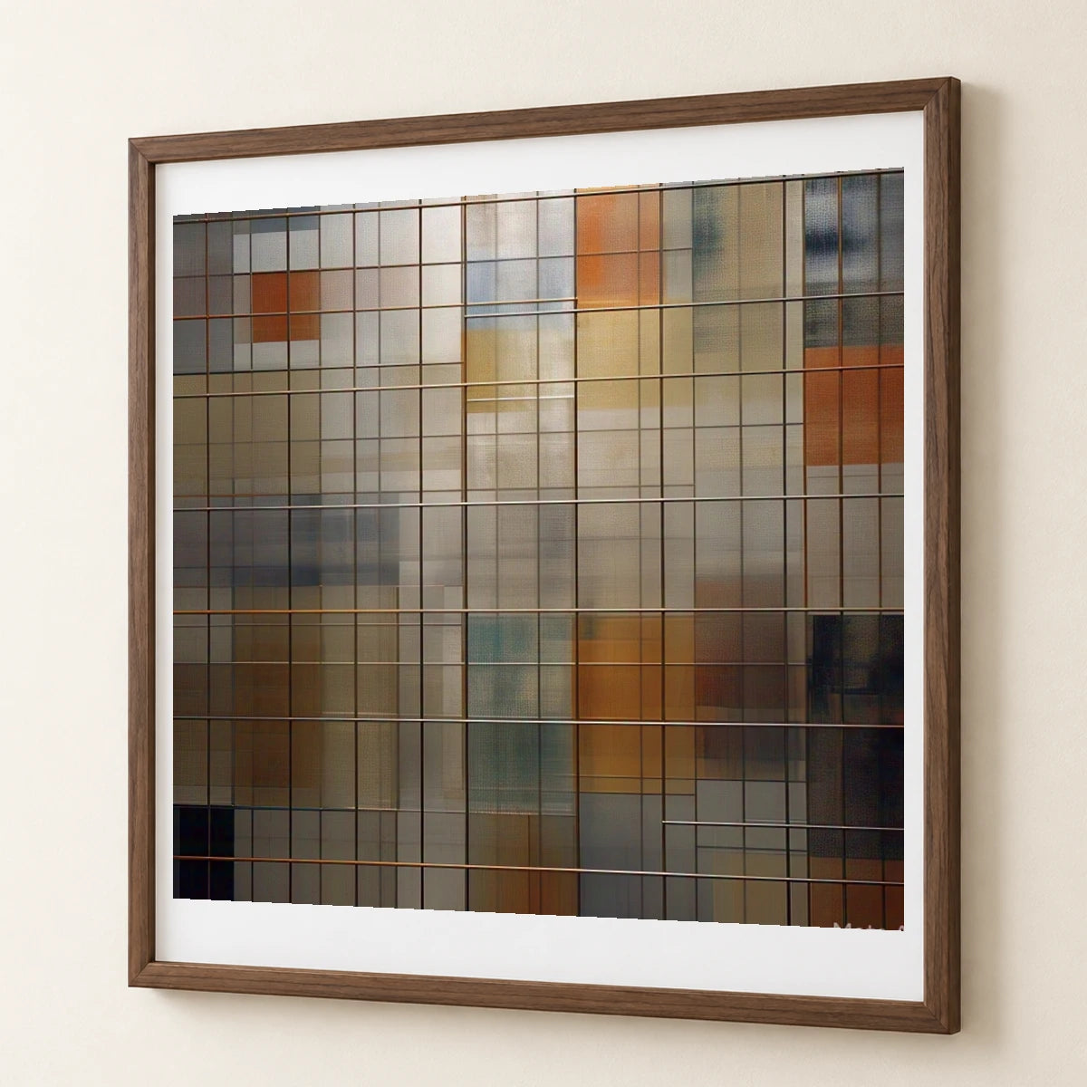 Cage Grid By Gerhard Richter abstract art print by SaamCrafts