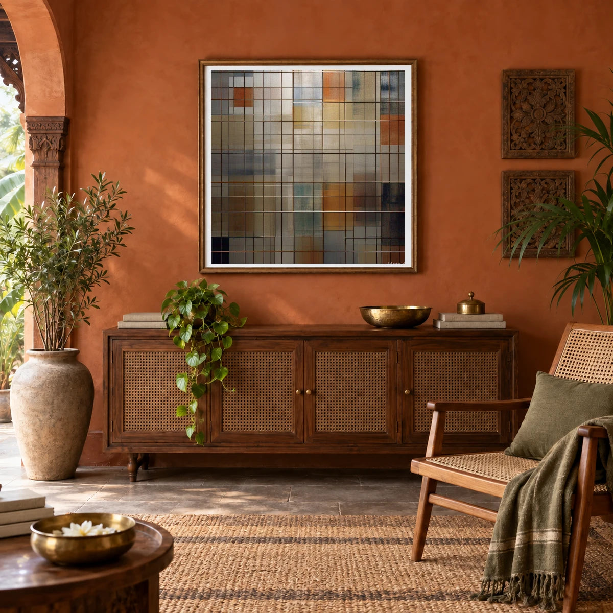 Cage Grid By Gerhard Richter abstract art print by SaamCrafts