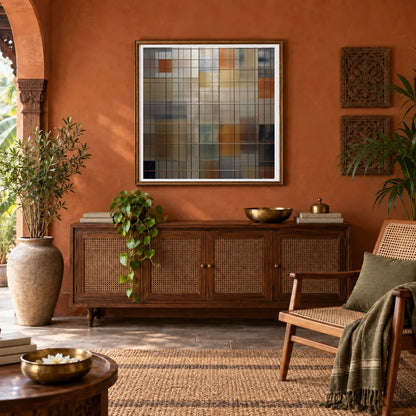 Cage Grid By Gerhard Richter abstract art print by SaamCrafts
