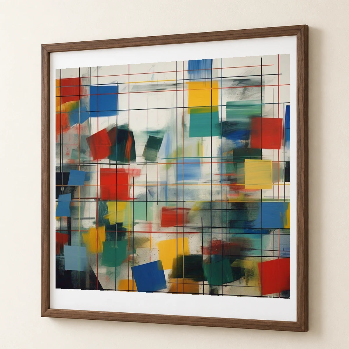 Cage Grid By Gerhard Richter II abstract art print by SaamCrafts