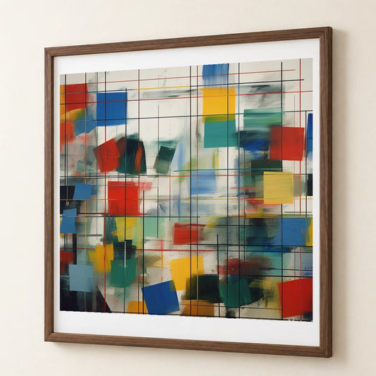 Cage Grid By Gerhard Richter II abstract art print by SaamCrafts