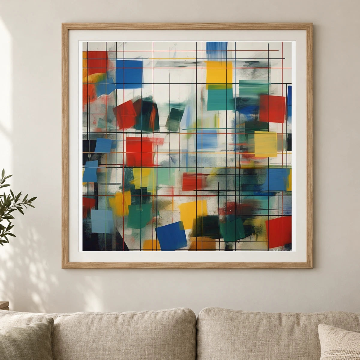 Cage Grid By Gerhard Richter II shown in a styled interior