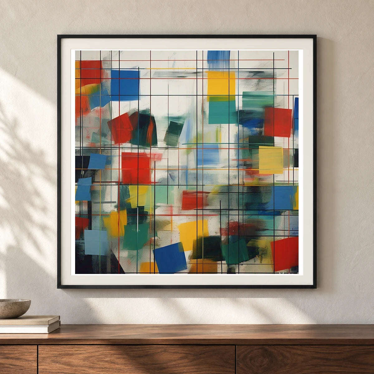 Cage Grid By Gerhard Richter II shown in a styled interior