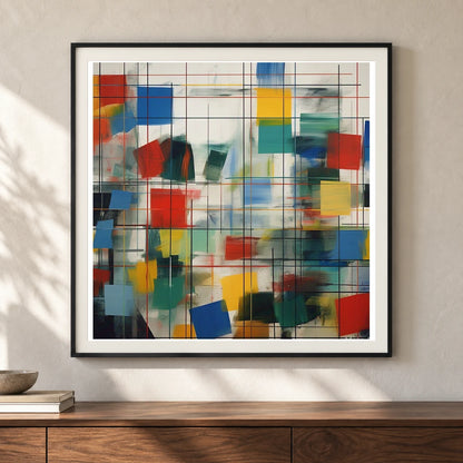 Cage Grid By Gerhard Richter II shown in a styled interior