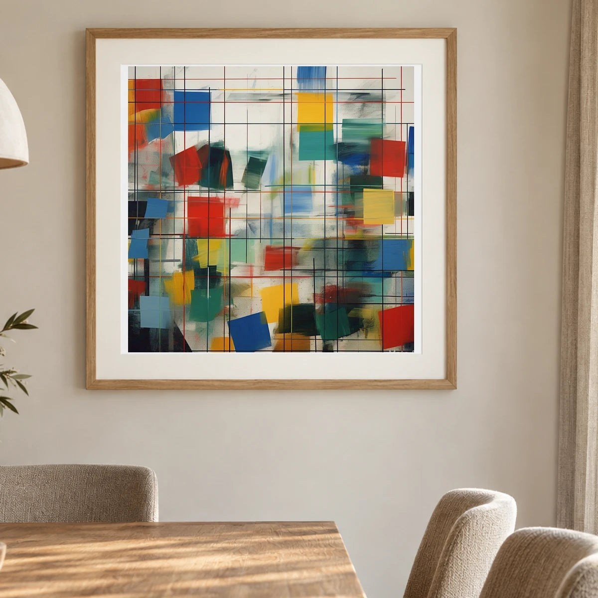 Cage Grid By Gerhard Richter II shown in a styled interior