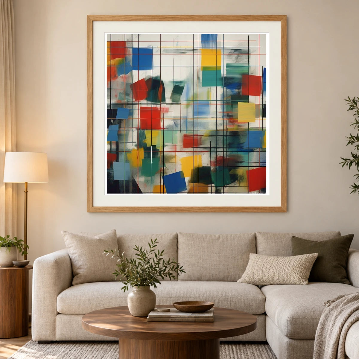 Cage Grid By Gerhard Richter II abstract art print by SaamCrafts