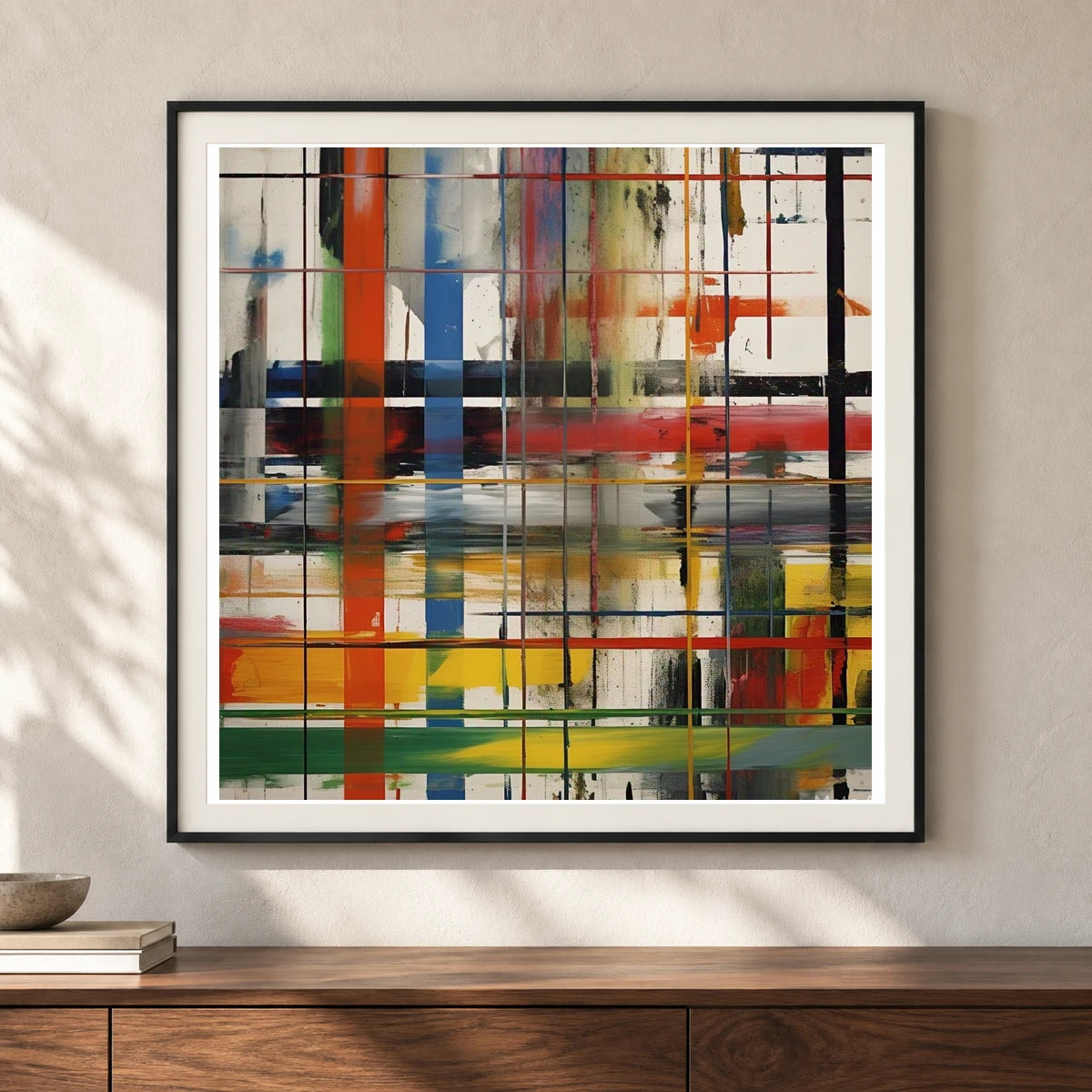 Cage Grid By Gerhard Richter III shown in a styled interior