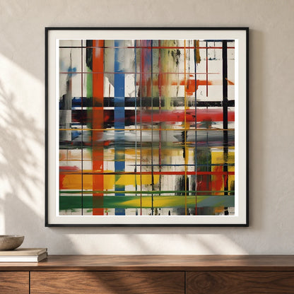 Cage Grid By Gerhard Richter III shown in a styled interior
