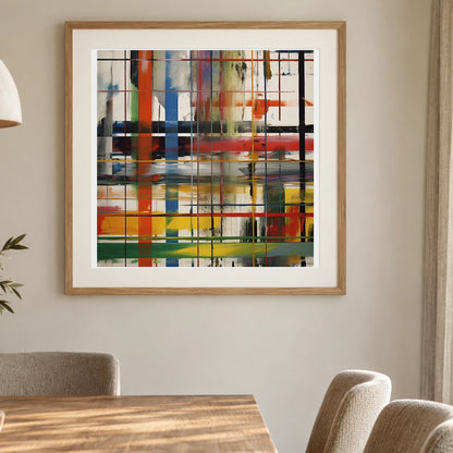 Cage Grid By Gerhard Richter III shown in a styled interior