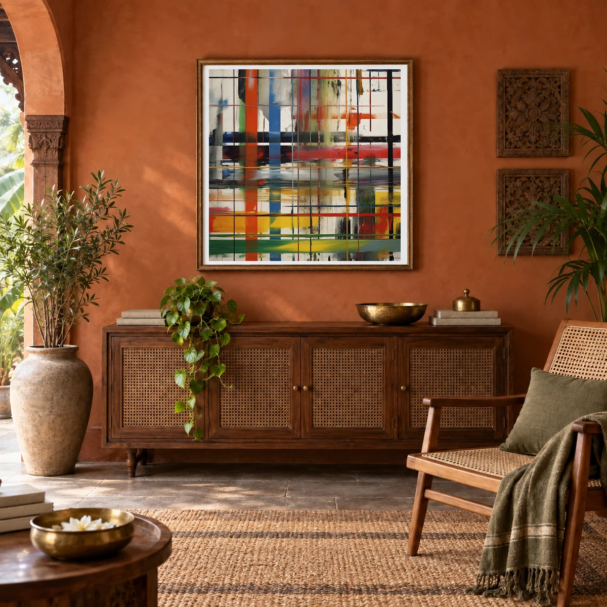 Cage Grid By Gerhard Richter III abstract art print by SaamCrafts