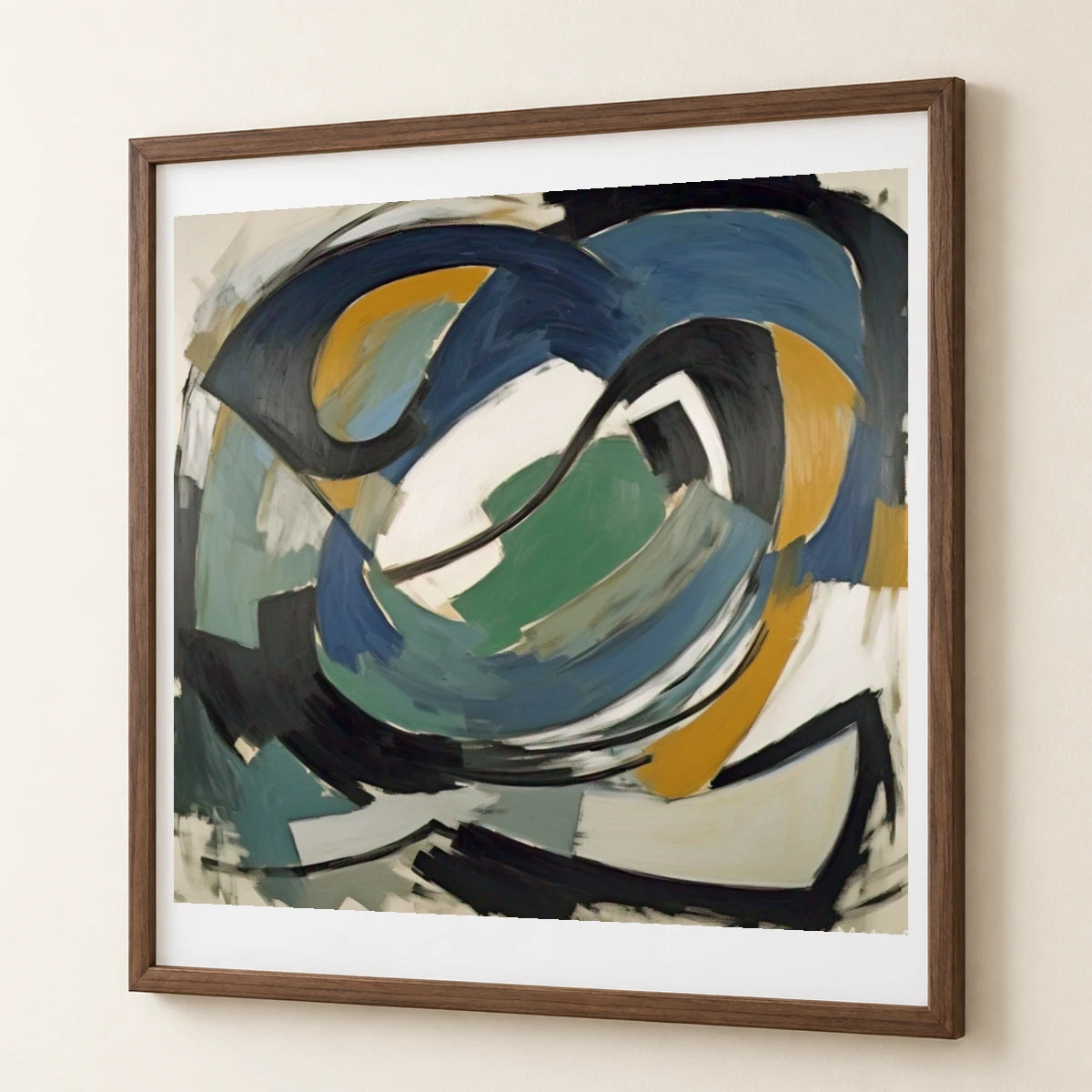 Chief 1950 A Classic Example Of Kline S abstract art print by SaamCrafts
