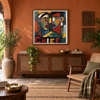 Chief 1950 A Classic Example Of Kline S II abstract art print by SaamCrafts