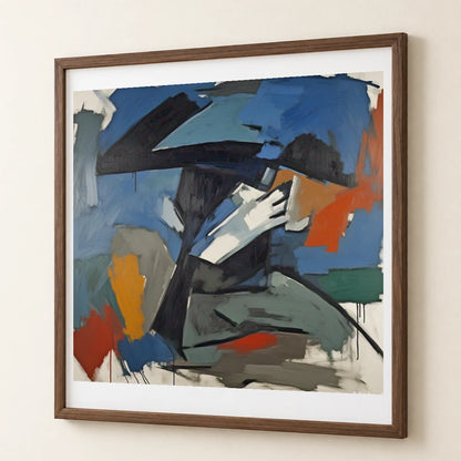 Chief 1950 A Classic Example Of Kline S III abstract art print by SaamCrafts