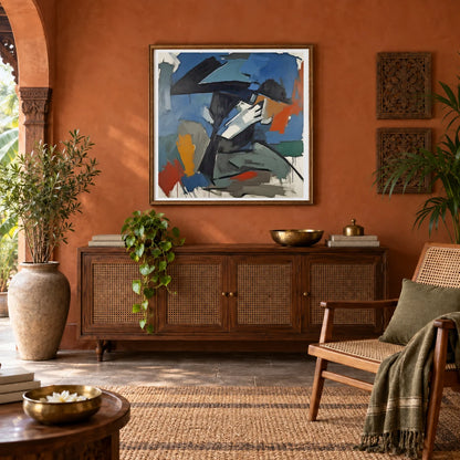 Chief 1950 A Classic Example Of Kline S III abstract art print by SaamCrafts