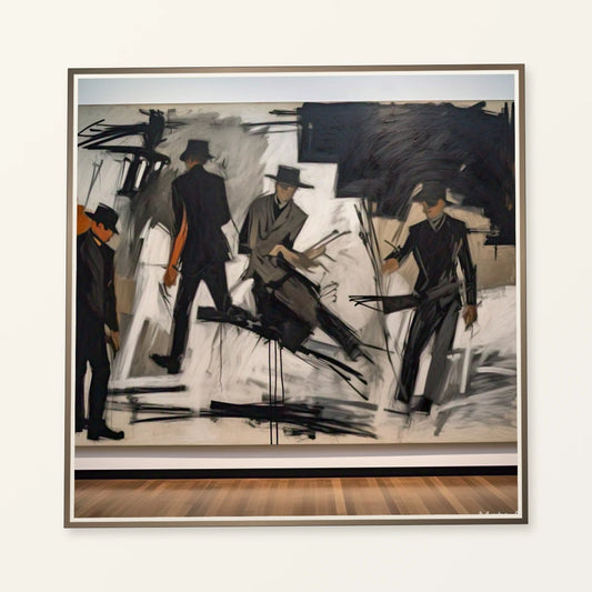 Chief 1950 A Classic Example Of Kline S V abstract art print by SaamCrafts