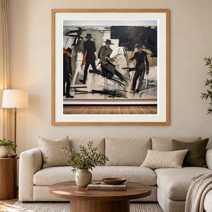 Chief 1950 A Classic Example Of Kline S V abstract art print by SaamCrafts