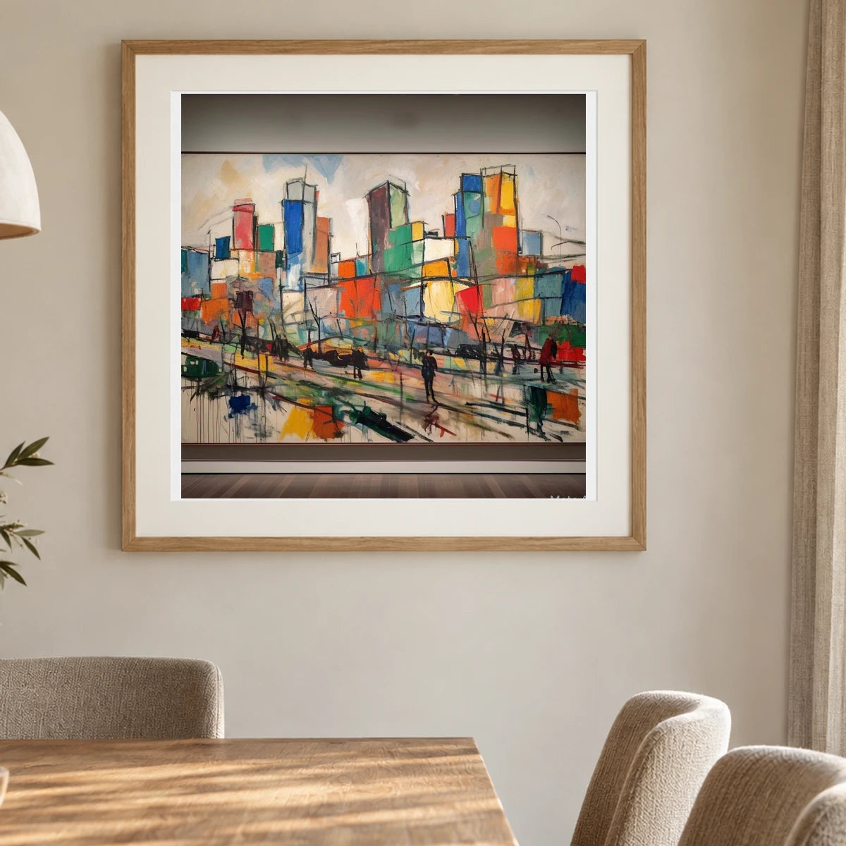City Landscape 1955 By Joan Mitchell shown in a styled interior