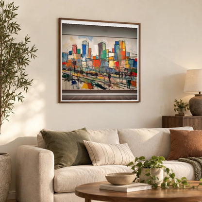 City Landscape 1955 By Joan Mitchell shown in a styled interior
