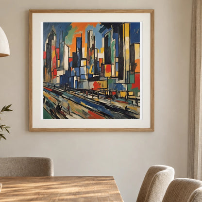 City Landscape 1955 By Joan Mitchell II shown in a styled interior