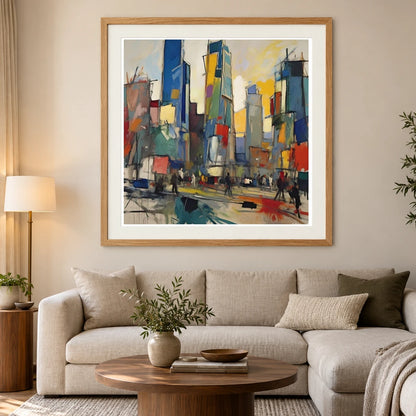 City Landscape 1955 By Joan Mitchell III abstract art print by SaamCrafts